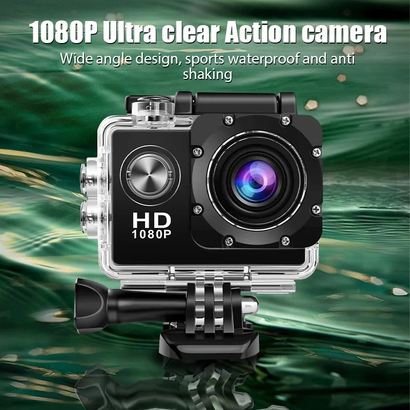 Underwater Fishing Camera 4K - コンパクト4K HD防水スポーツレコーダーカメラ、ダイビング、乗馬、多様なシーンでの屋外ビデオ撮影用内蔵スクリーン付き