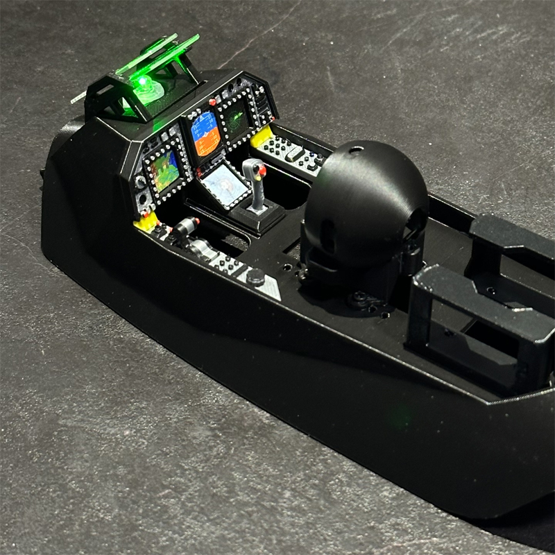 Underwater Drone With Robotic Arm - 1 個スケールコックピットキャノピー RC FPV 機体ノーズ、インストルメントパネルディテール付き、ソードフィッシュグライダーモデル用交換アクセサリー