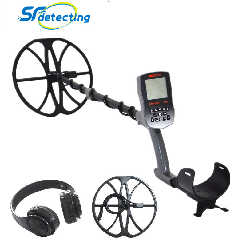 Underwater Metal Detector Waterproof - 2022年最新モデル T90 水中完全防水高感度 小売パッケージ ゴールド金属探知機 ワイヤレスヘッドホン付き