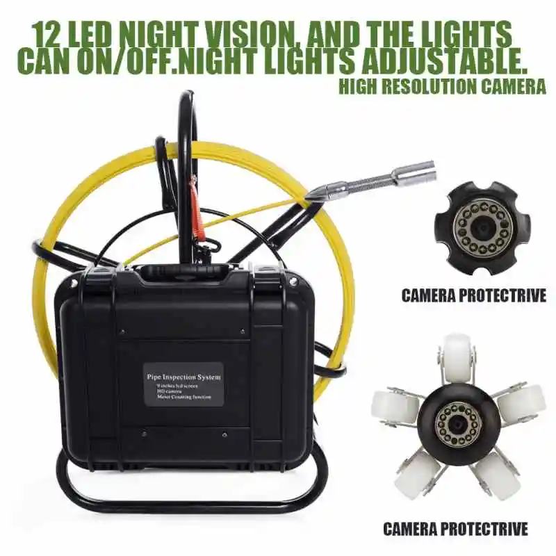 WP9600 - 50m排水管内視鏡カメラ、9インチモニター - Underwater Inspection Camera 50M のレビューと価格