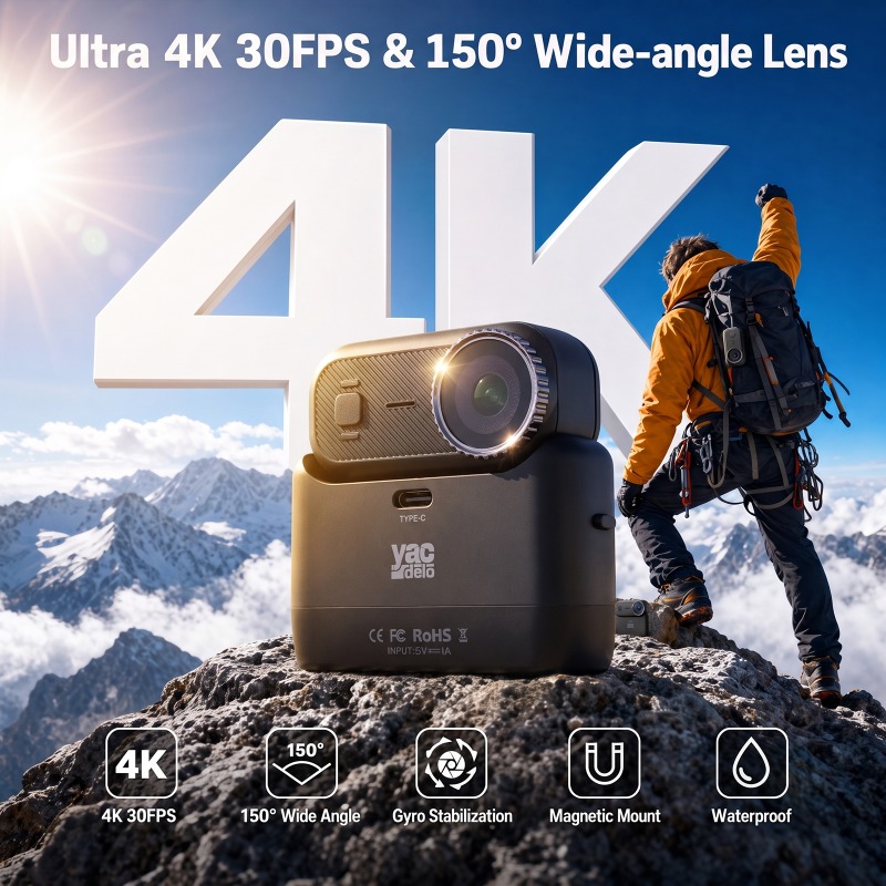 APEX Action 4K カメラ ミニ POV 磁気スポ - Underwater Fishing Camera 4K のレビューと価格