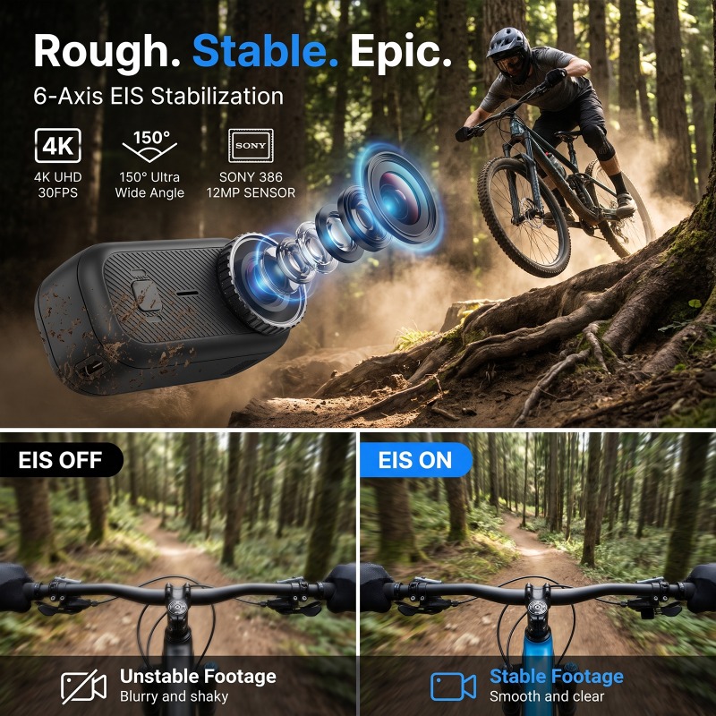 APEX Action 4K カメラ ミニ POV 磁気スポ - Underwater Fishing Camera 4K のレビューと価格