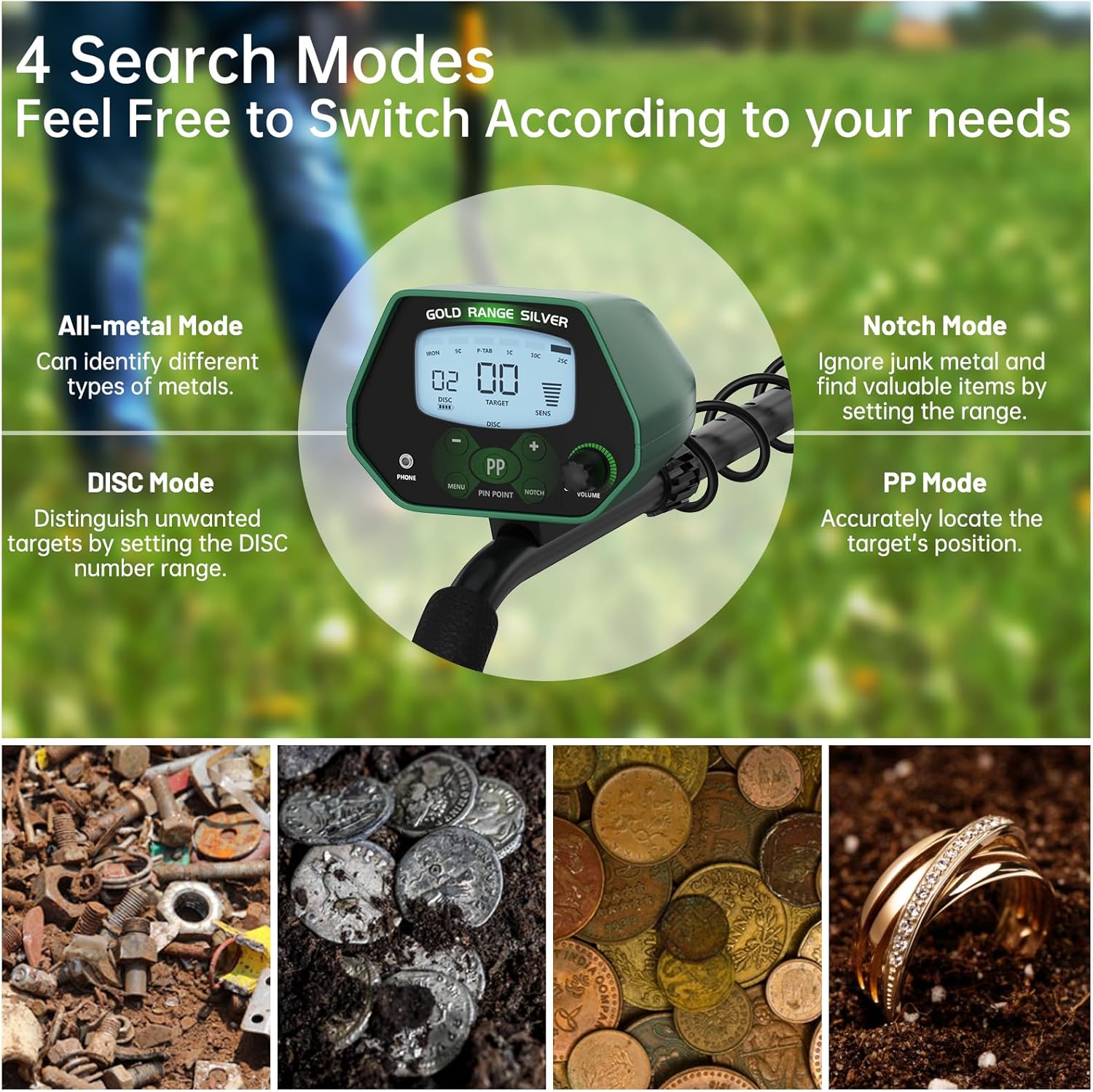 ホットセール Protable MD1037 地下金属探知  - Underwater Metal Detector Waterproof のレビューと価格
