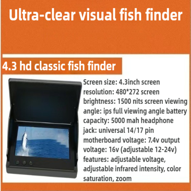 4.3/5 インチ太陽光可読 IPS モニター AHD 10 - Underwater Fishing Camera 4K のレビューと価格