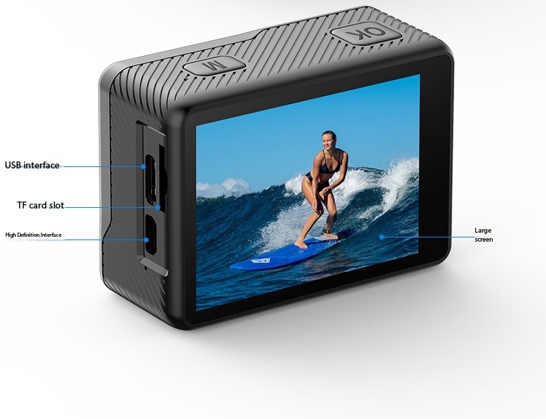 6K安定化機能付きWiFiアクションカメラ、4Kビデオタッチ - Underwater Fishing Camera 4K のレビューと価格