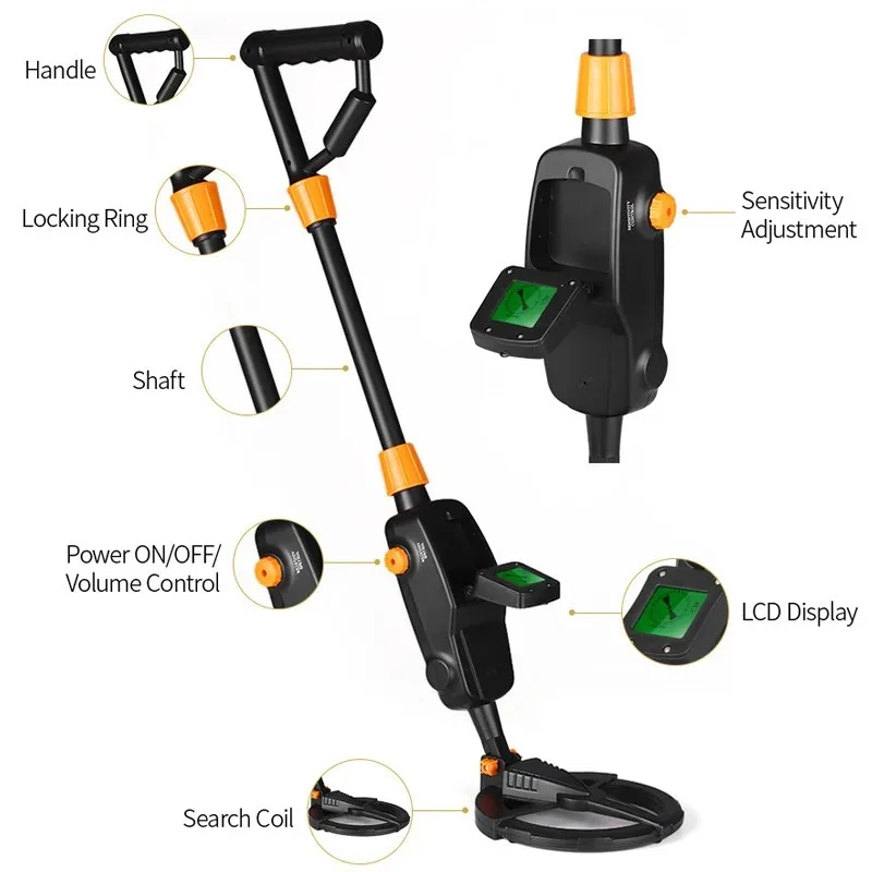 プレミアムMD-1008A子供用金属探知機地下金探知宝探しビ - Underwater Metal Detector Waterproof のレビューと価格