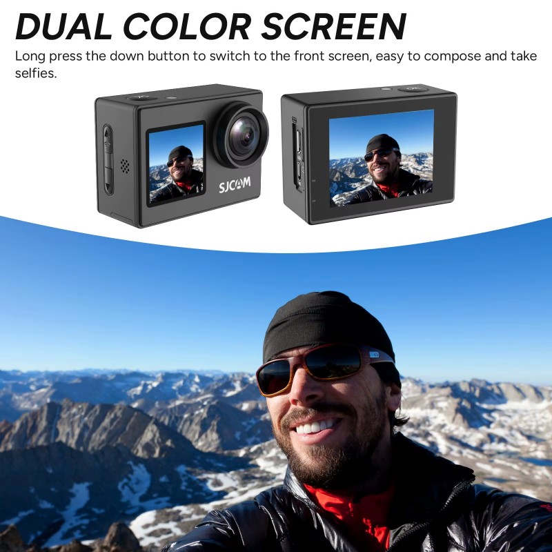 デュアルスクリーン-SJ4000 SJCAM ヘルメットカメ - Underwater Fishing Camera 4K のレビューと価格