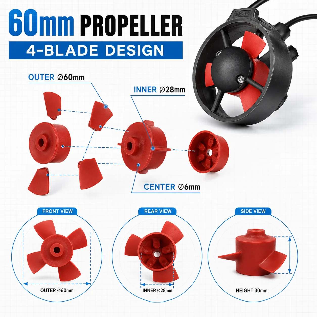 防水仕様のT60水中推進機、860KVブラシレスモーター、3 - Rov Underwater Robot Thruster のレビューと価格