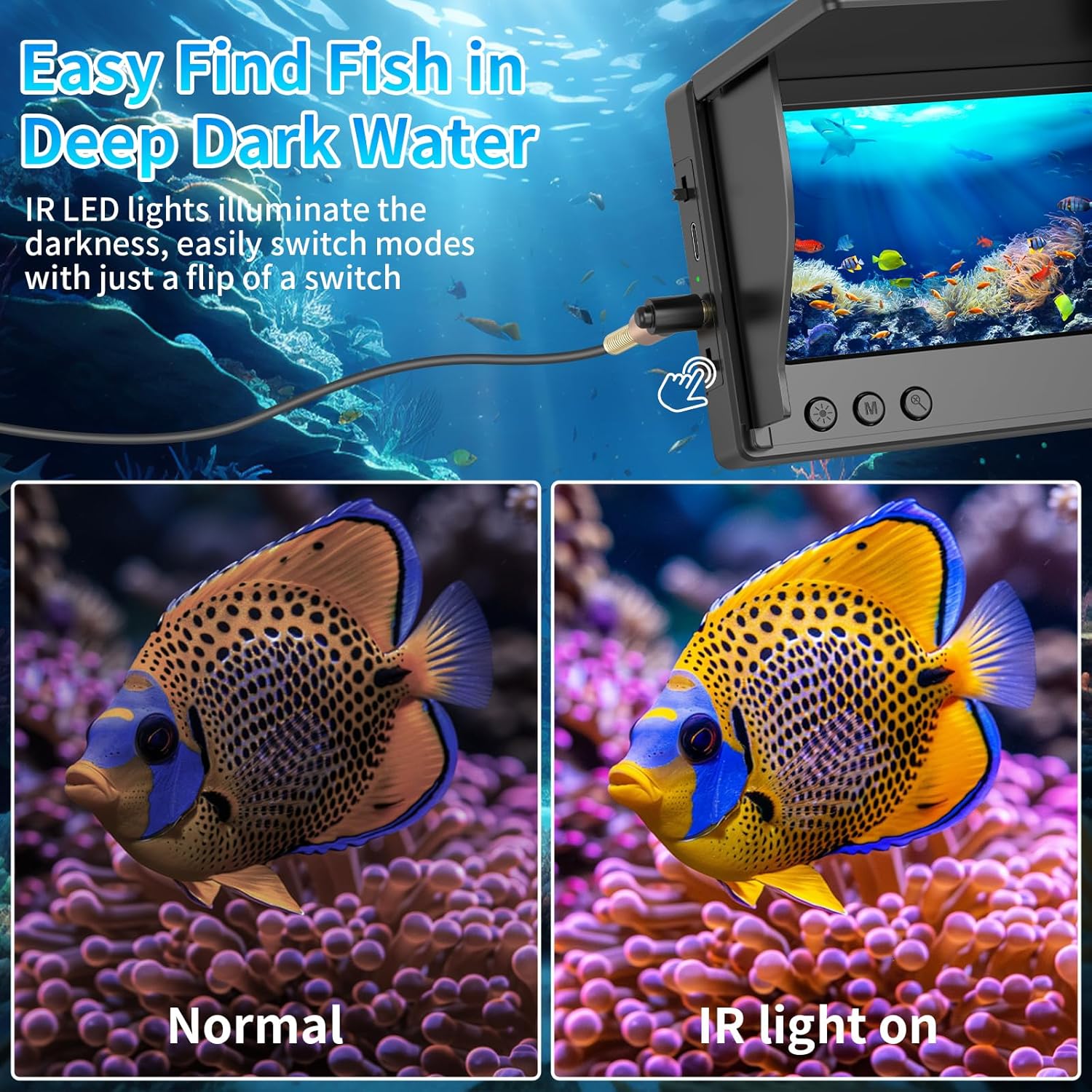 水中釣りカメラ 4.3インチLCDディスプレイ 1080P  - Underwater Fishing Camera 4K のレビューと価格